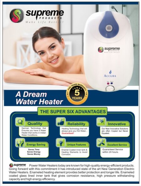 25 Ltrs Supreme Electric Geyser - Image 6