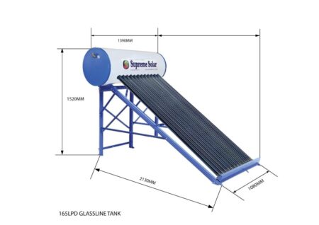 supreme solar 165 ltr price